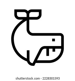 Icono de ballena Símbolo de diseño Ilustración de diseño