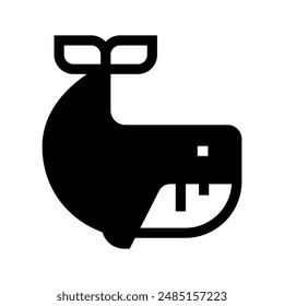 Whale Icon Vector Symbol Design Illustration