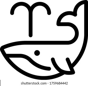 whale icon vector for web and apps