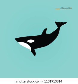 whale icon.vector illustration.