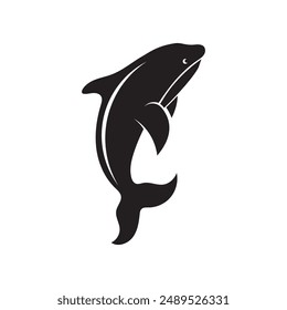 elemento de diseño de icono de ilustración de ballena