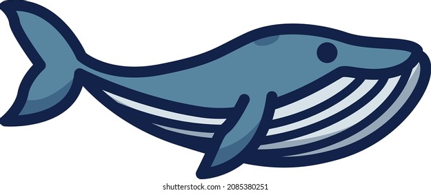 Whale illustration icon design flat animals
