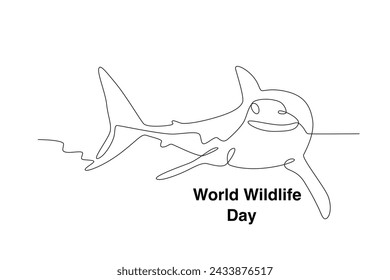 A whale is jumping. World wildlife day