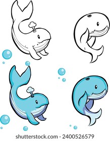 Whale Kid illustration cartoon art