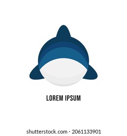 whale killer in water. orca in swimming pool. logo of killer whale. whale killer in swimming pool. whale for icon, brand, company, etc