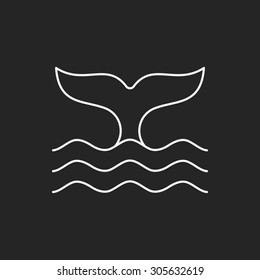 Whale line icon