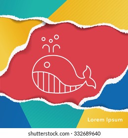 Whale line icon