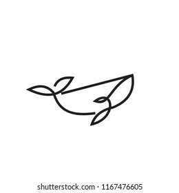 whale line logo icon designs
