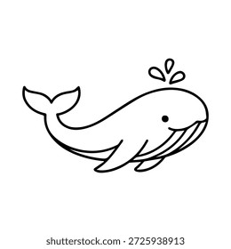 Icono del Vector del logotipo de la línea de la ballena en un fondo blanco
Icono del logotipo de la línea de Vector