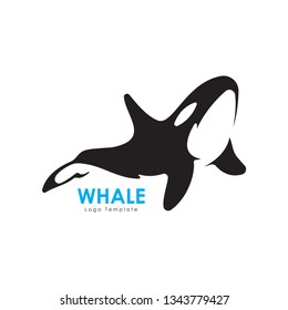 whale logo with color black