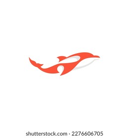whale logo color motif on white background