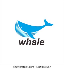 whale logo for company. minimalist logo