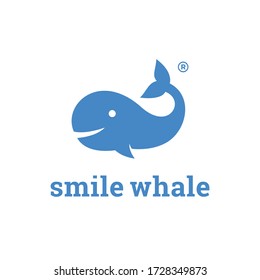 whale logo concept inspiration with flat design style, vector illustration template