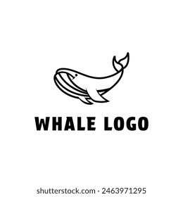 whale logo design concept idea