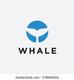 whale logo design graphic vector illustration