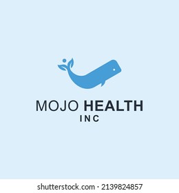 whale logo design graphic vector illustration