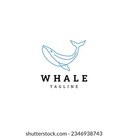 Whale logo design icon vector