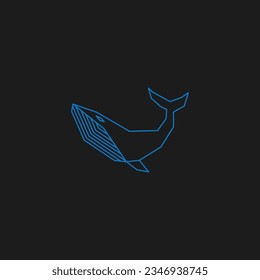 Whale logo design icon vector