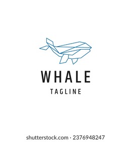 Whale logo design icon vector