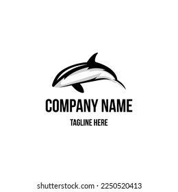Whale logo design icon. Whalelogo design inspiration. Artic animal logo design template. Animal symbol logotype. Whale symbol silhouette.