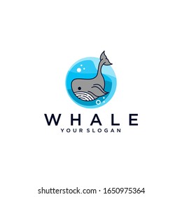 Whale Logo Design Idea Vector Stock