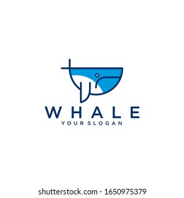 Whale Logo Design Idea Vector Stock