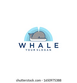 Whale Logo Design Idea Vector Stock