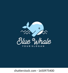 Whale Logo Design Idea Vector Stock