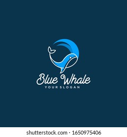 Vektorillustration für Design-Ideen für Whale-Logos