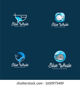 Whale Logo Design Idea Vector Stock