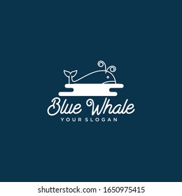 Idea de diseño de logotipo de ballena Material vectorial