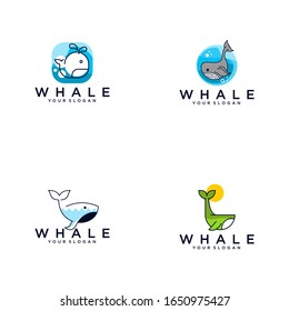 Whale Logo Design Idea Vector Stock