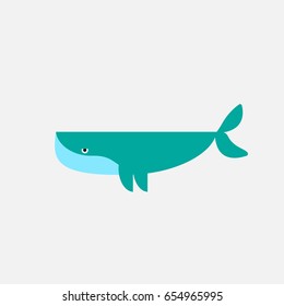 Whale logo design on white background