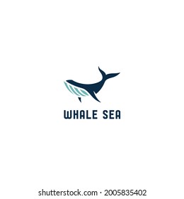 whale logo design. logo template