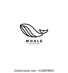 Whale logo design template illustration vector