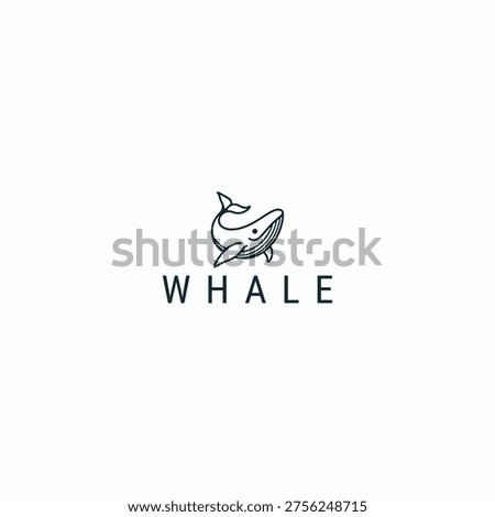 Whale logo design template vector illustration