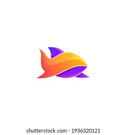 whale logo design vector premium