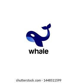 Whale Logo Design Vector Template