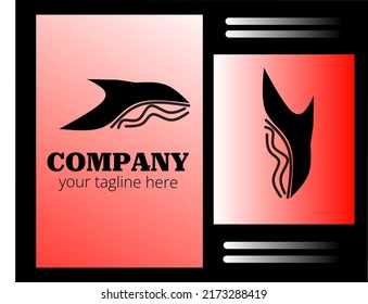 whale logo design.For your company needs,icons and more