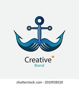 El logo de la ballena forma el ancla de un barco grande y pesado