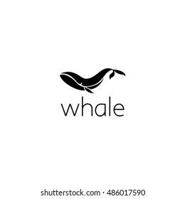 whale logo graphic design concept. Editable whale element, can be used as logotype, icon, template in web and print 
