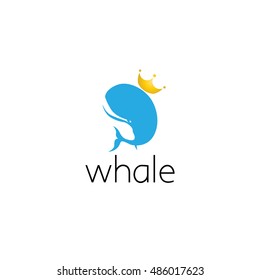 whale logo graphic design concept. Editable whale element, can be used as logotype, icon, template in web and print 