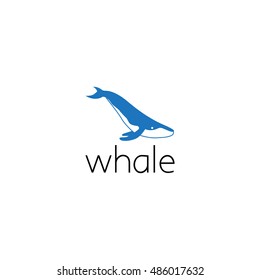 whale logo graphic design concept. Editable whale element, can be used as logotype, icon, template in web and print 