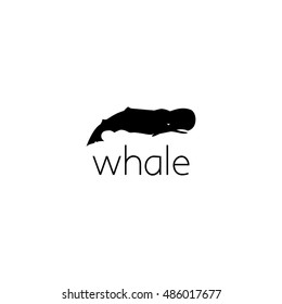 whale logo graphic design concept. Editable whale element, can be used as logotype, icon, template in web and print 