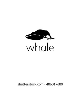 whale logo graphic design concept. Editable whale element, can be used as logotype, icon, template in web and print 