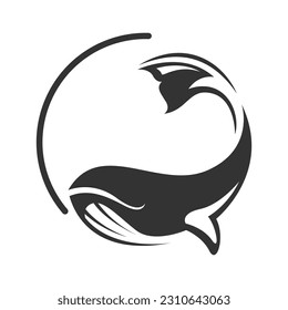 Whale logo icon design illustration