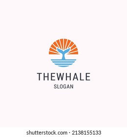Whale logo icon design template vector illustration