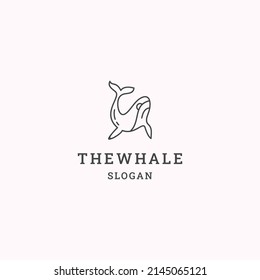 Icono de la ballena diseño de la ilustración vectorial