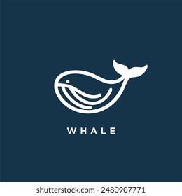 whale logo icon design template