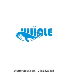 whale logo icon design template. Art design for prints, T-shirt prints, posters, covers and advertisements